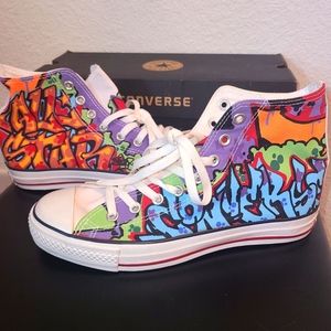 Vintage Graffiti Hightop Converse Men's 8 Women's 10